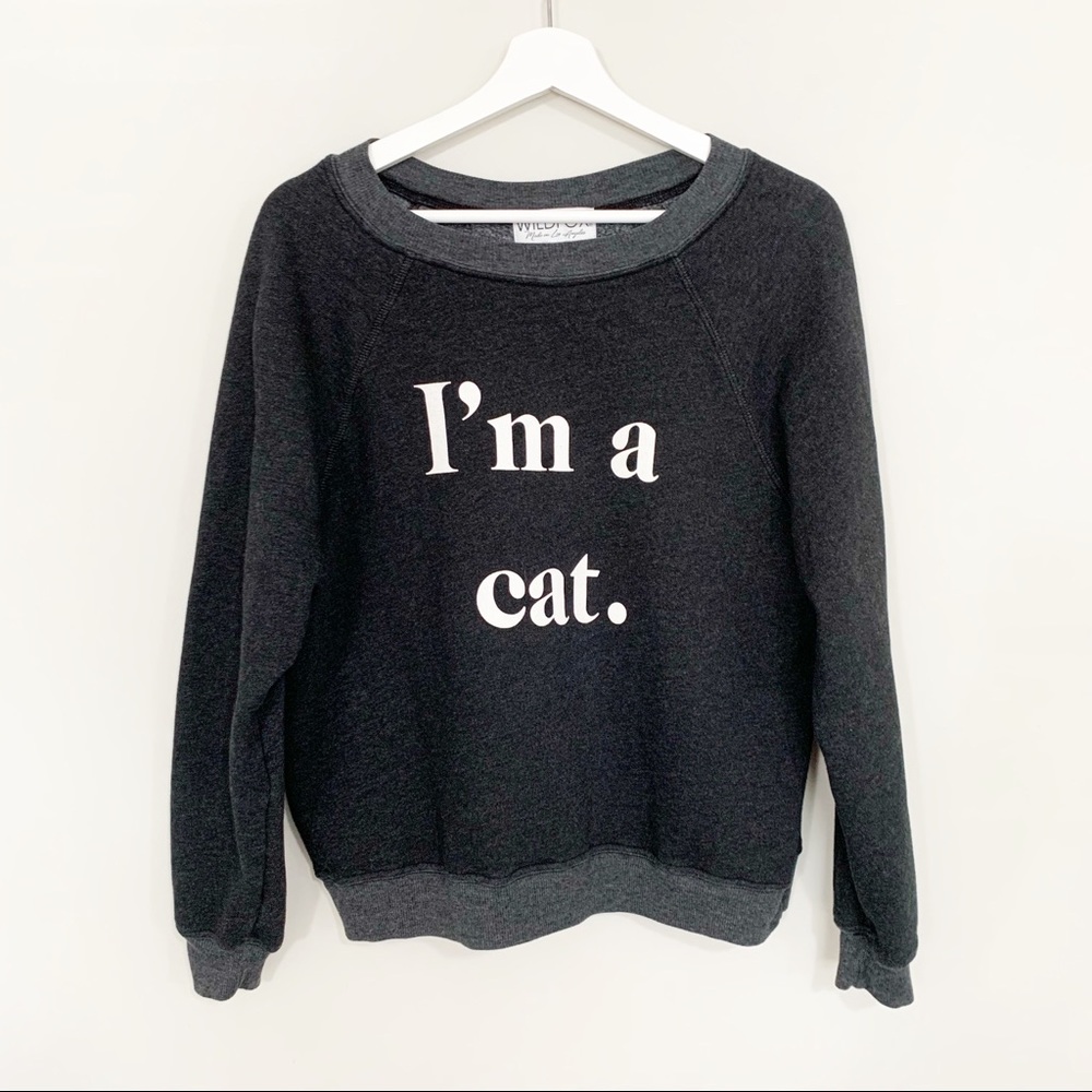 Wildfox I’m a Cat Sweatshirt Pullover - Picture 1 of 4